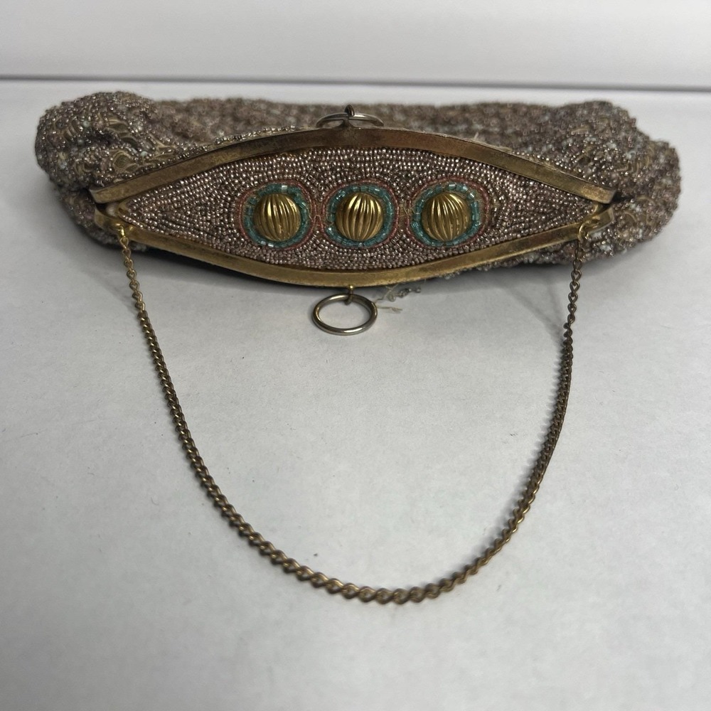 Charlet Antique 1920s‎ French Beaded & Embroidered Bag with Chain & Coin Bag USA